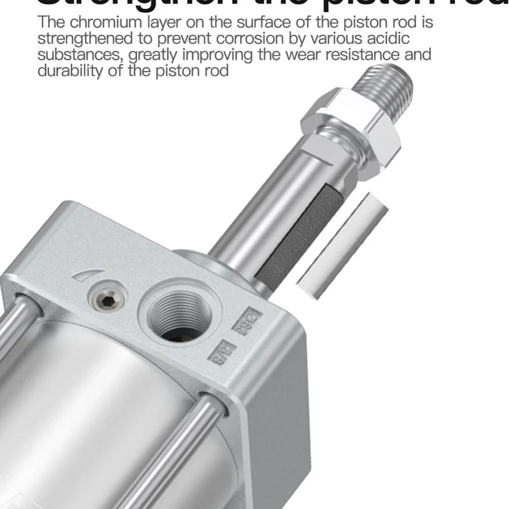 SC100-200 Pneumatic Air Cylinder 100mm Bore 200mm Stroke Double Acting Aluminum